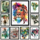Набор для рисования по номерам льва, тигра, оленя, 40x50 см