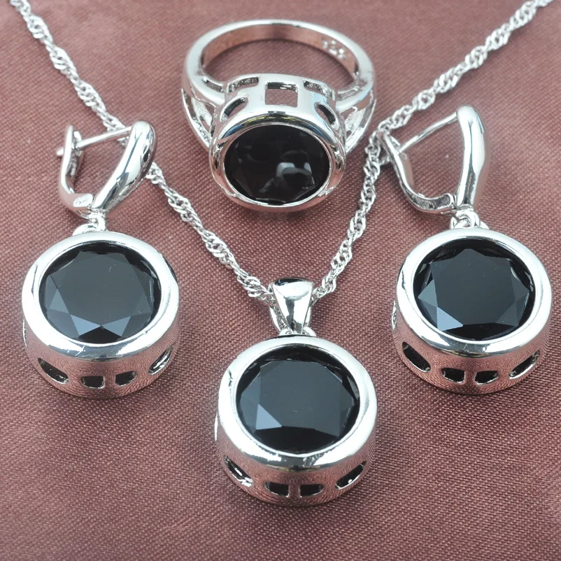 Женский ювелирный комплект из колье и серёг серебристого цвета | Украшения