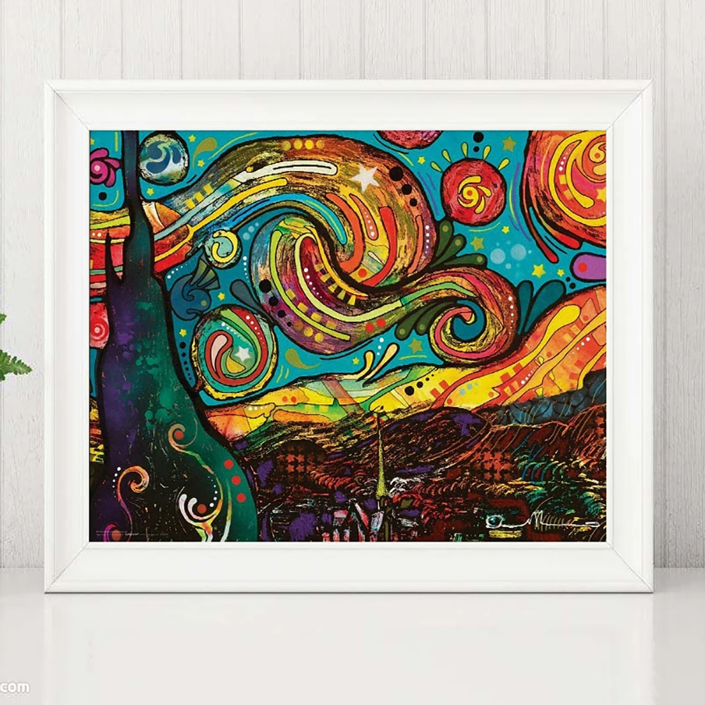 Гостиная столовая бескаркасная ядро Красочные абстрактные звездное небо ветер