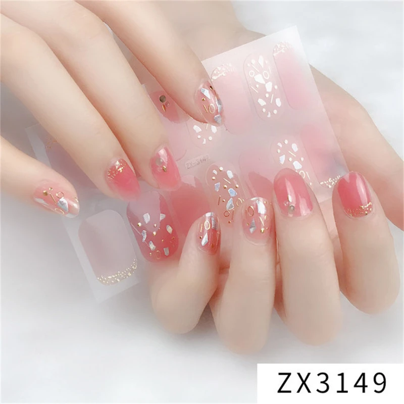 14 наклеек для ногтей с 3D алмазным узором и креативные наклейки женского