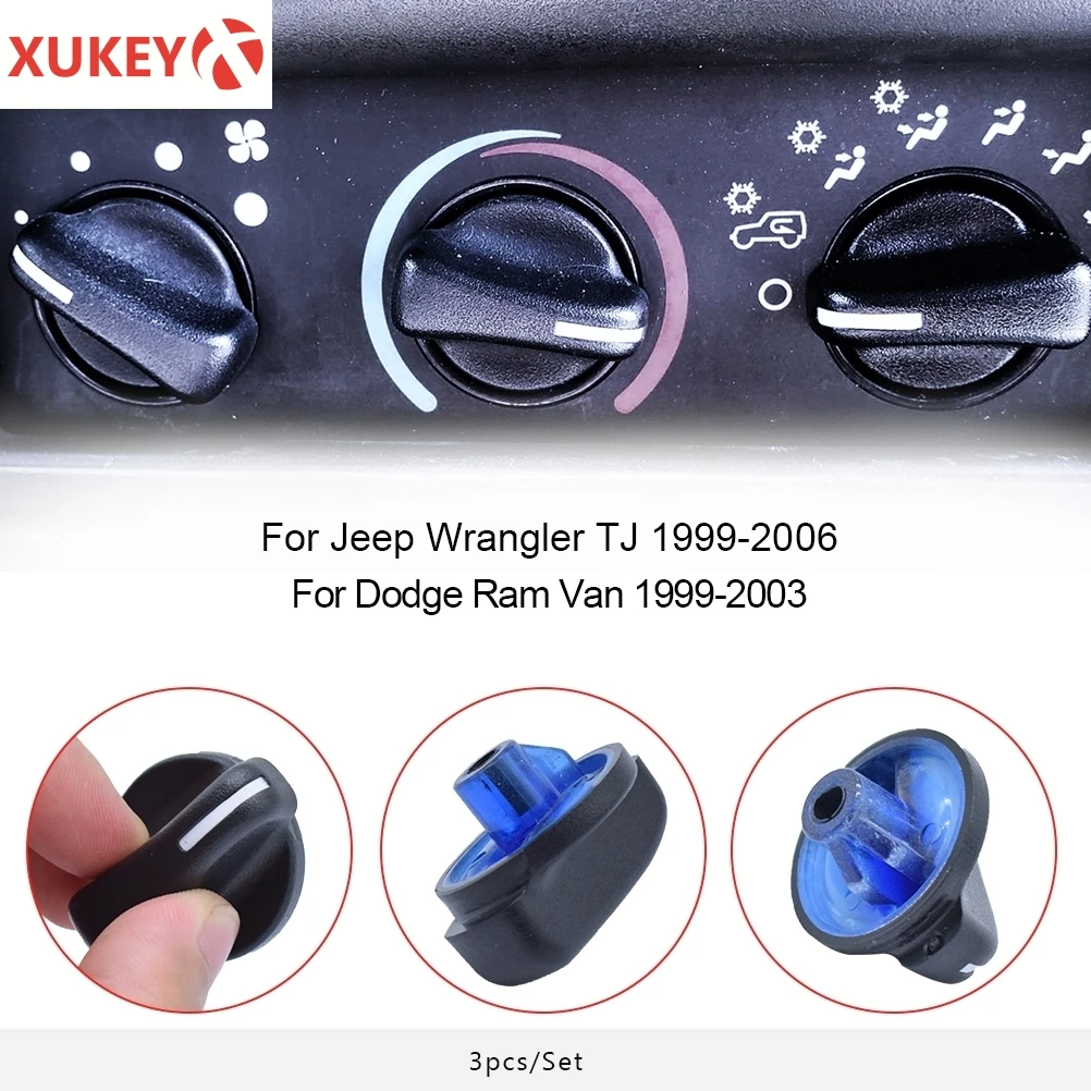 

AC Heater Air Conditioner Climate Control Panel Switch Knobs Buttons For Dodge Ram Van 1999-2003 For Jeep Wrangler TJ 1999-2006