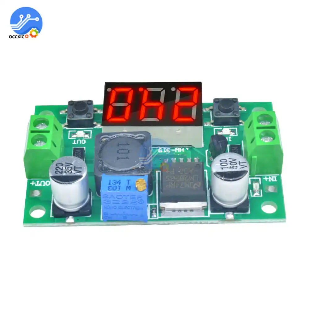 Регулируемый понижающий модуль регулятора напряжения LM2596 постоянного тока от 4 0