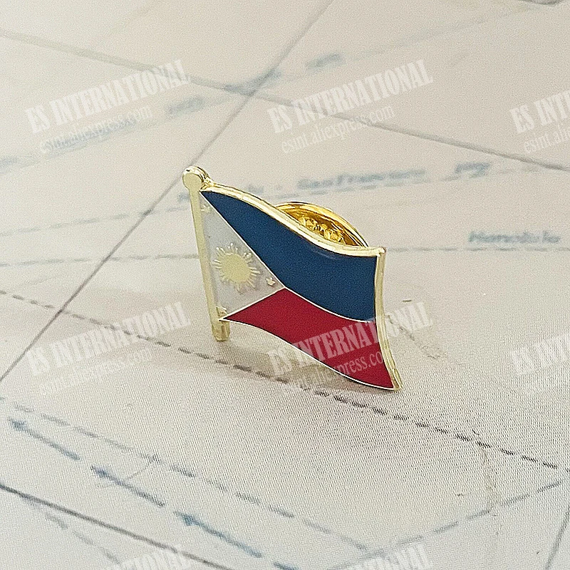 Филиппинский Национальный флаг булавки для лацканов кристалл эпоксидная смола