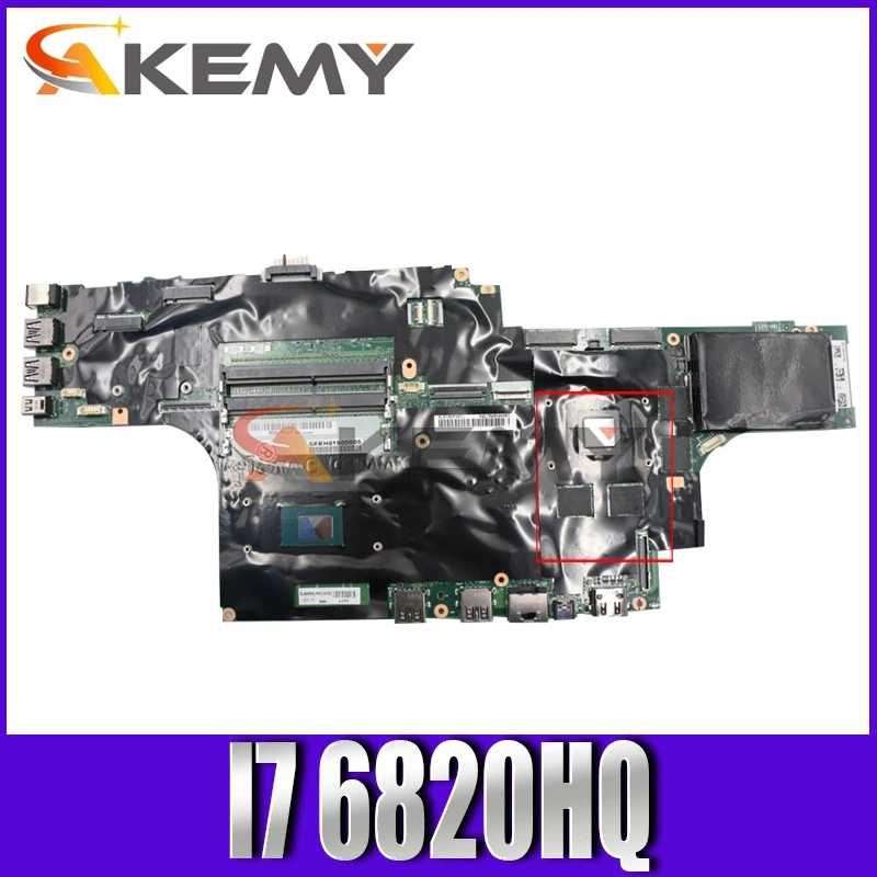 

Материнская плата Akemy для ноутбука Lenovo Thinkpad P50, процессор I7 6820HQ 100%, тестовая работа FRU 01AY362 00UR728 01AY372 01AY374 01AY375