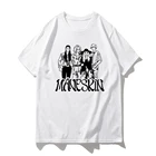 Футболка Maneskin мужская повседневная, милый белый хлопковый топ в стиле Харадзюку, винтажная рубашка, 2021