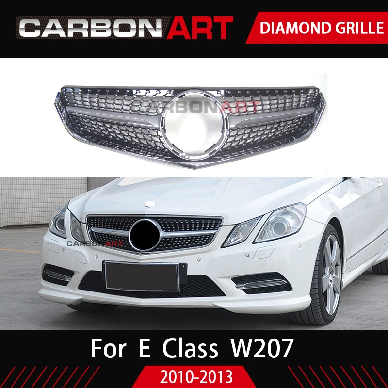E купе W207 Diamond стиль Передняя решетка для Mercede Замена Серебристая C207 автомобильные