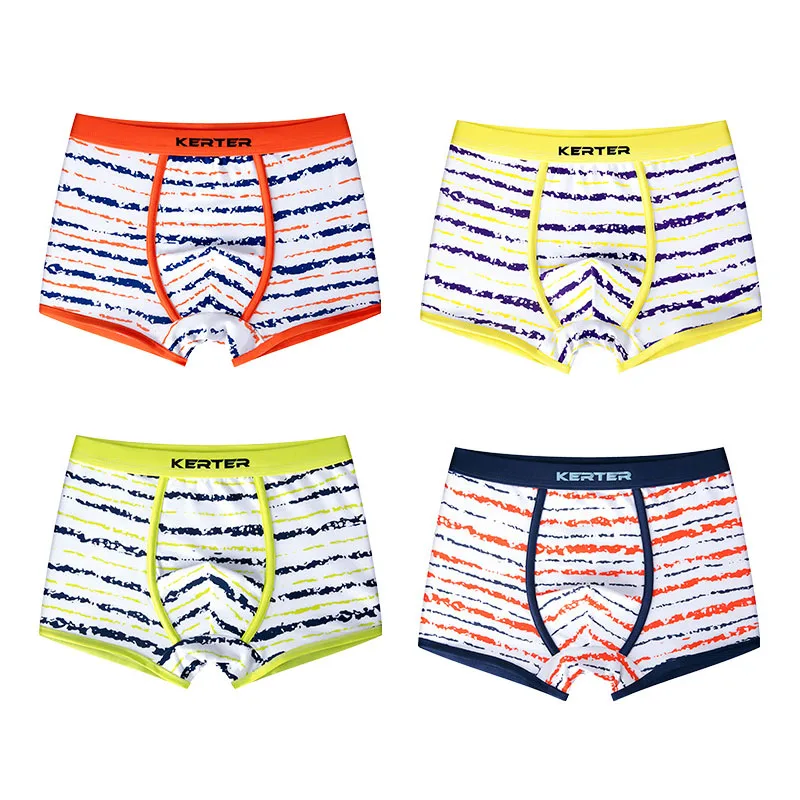 4 шт./лот детское нижнее белье из хлопка трусы для мальчиков боксеры детские с