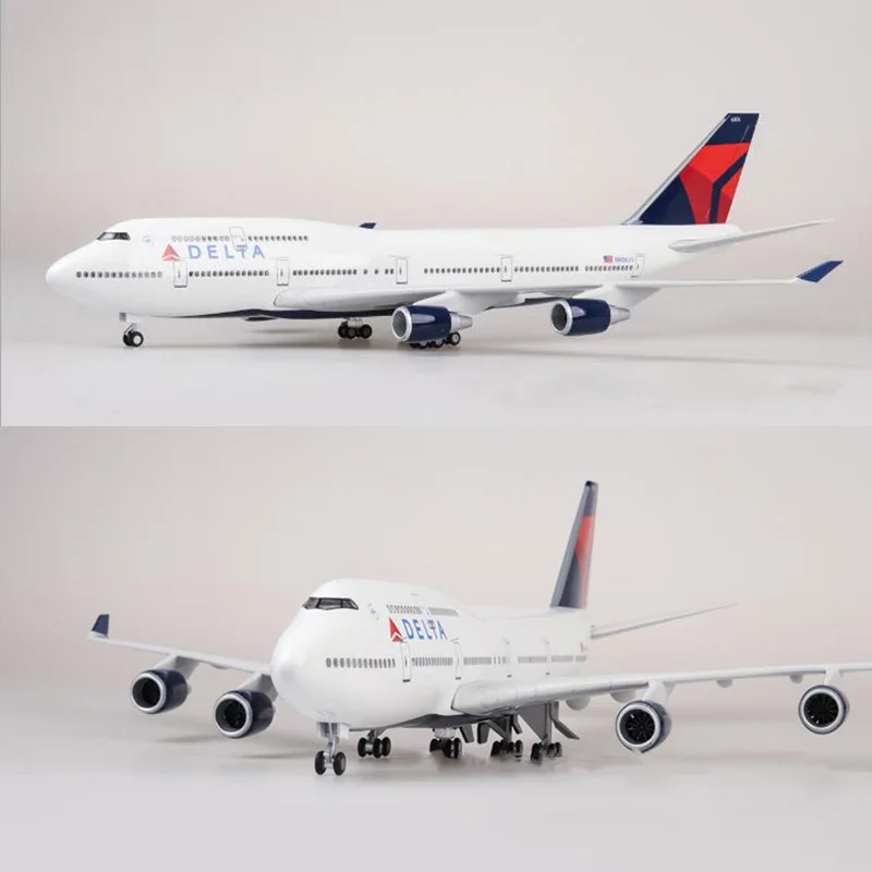 1/150 масштаб 47 см самолет Boeing B747 самолет DELTA авиакомпания Модель W светильник литой под давлением пластиковый полимерный самолет для сбора