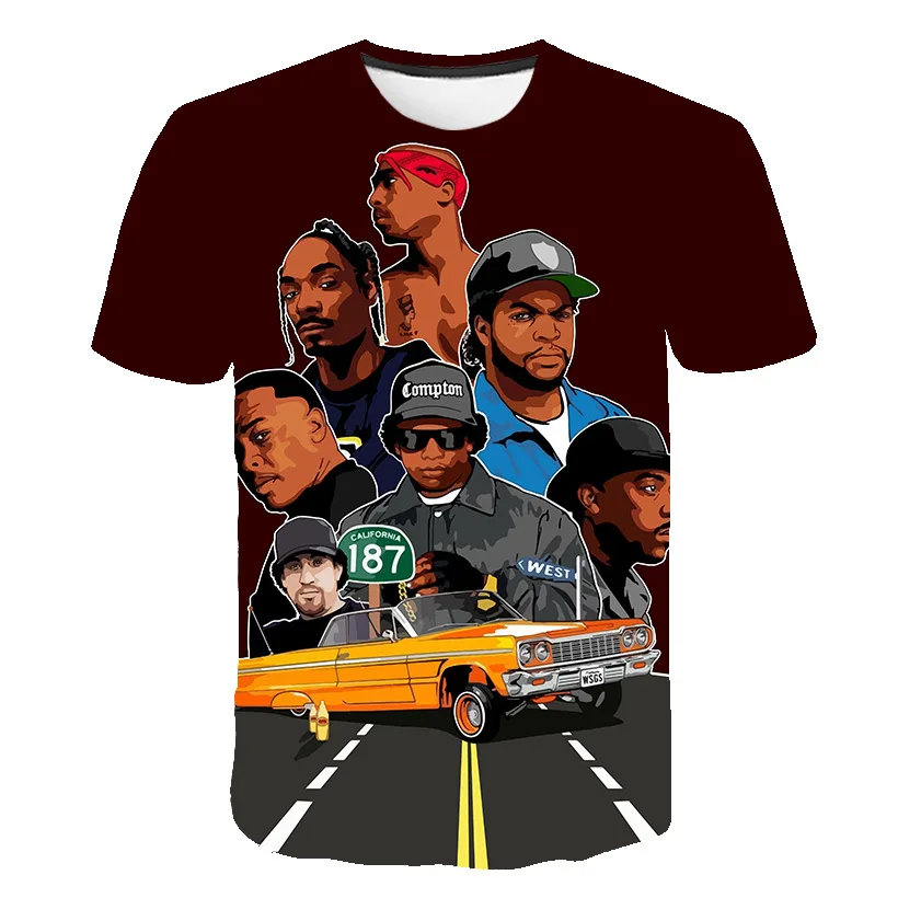 Футболка Мужская/женская с коротким рукавом модная рубашка 3D принтом в стиле хип