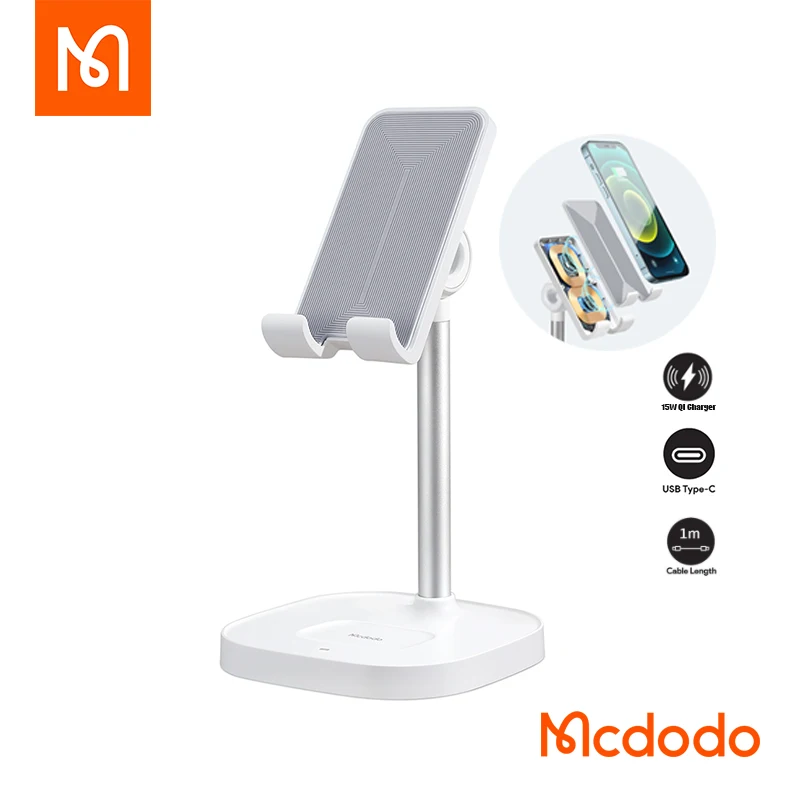 

Mcdodo 15W QI Wireless Charger Mobile Phone Holder For iPhone 13 Pro Max 12 11 Xr Samsung S21 Note 9 Huawei Mate CH-053