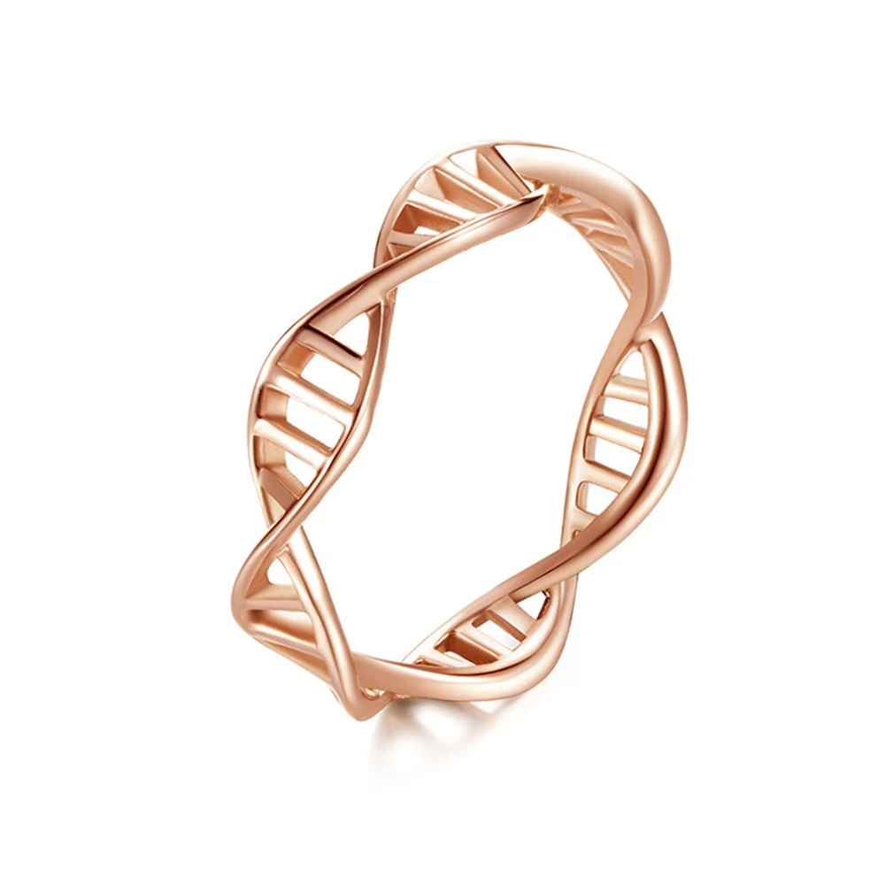 Женский креативный браслет из нержавеющей стали розовое золото ДНК