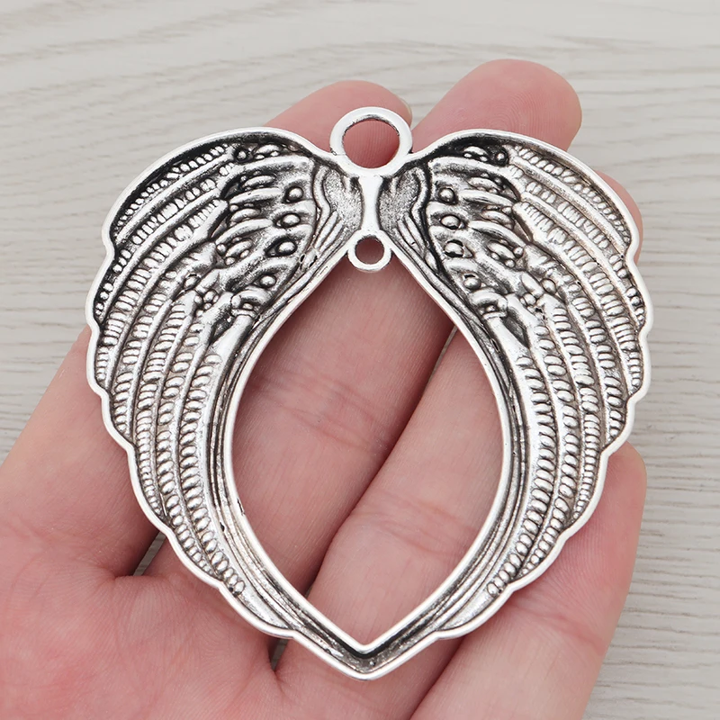 3 шт. тибетские серебряные большие крылья Ангела искусственные перья для