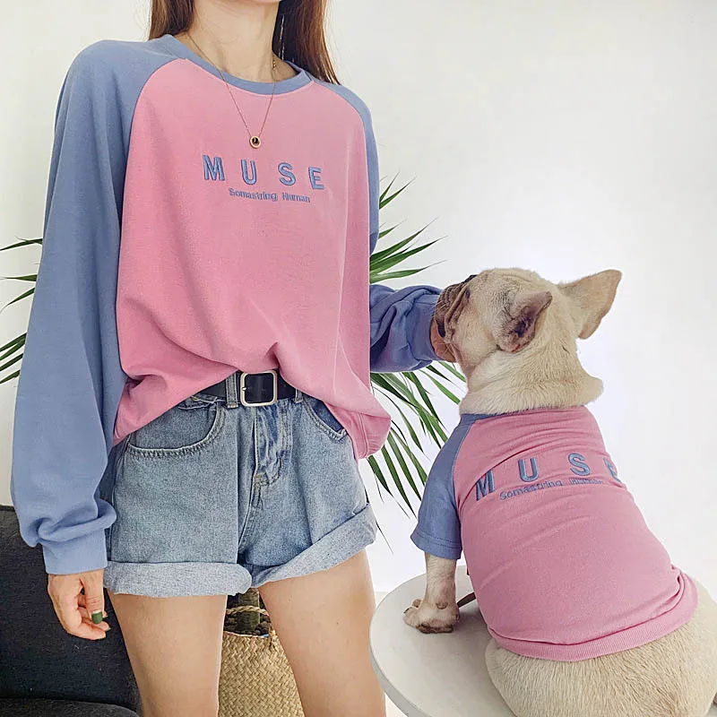 Милая семейная одежда с надписями для детей собака домашняя кошка питбуль пальто