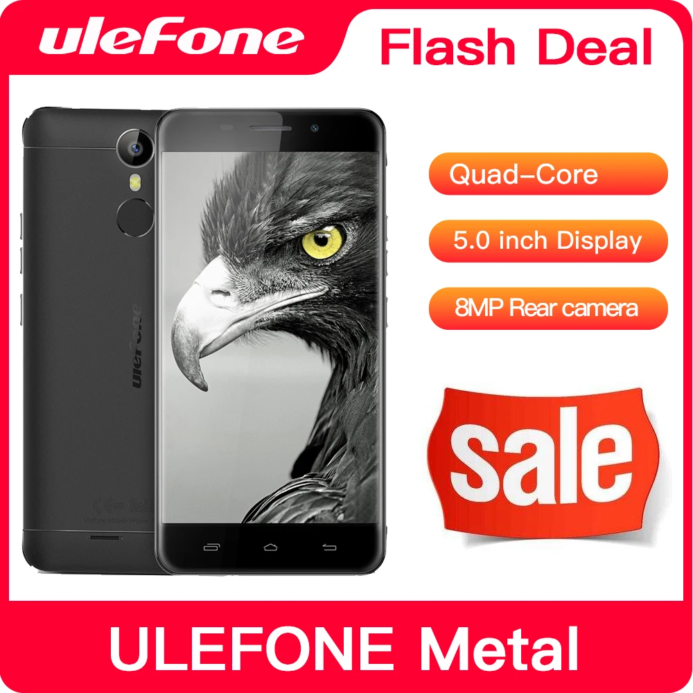 Ulefone Metal Lite 3G мобильный телефон 5 дюймов HD экран MT6580 четырехъядерный Android 1 Гб RAM 16 ROM