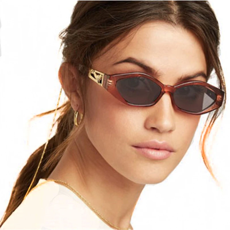 Занавес маленькие квадратные солнцезащитные очки для женщин сексуальные модные