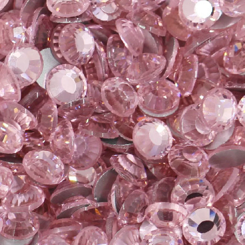 1440 шт розовые Стразы для ногтей без горячей фиксации Flatback кристалл одежды