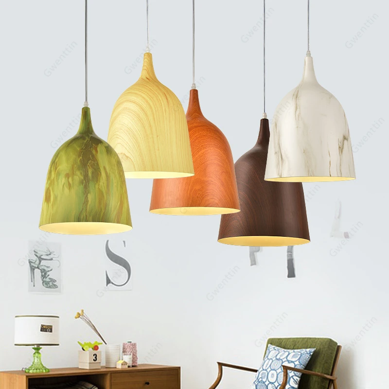 Имитация дерева подвесной светильник столовая кухня подвесная прямоугольная