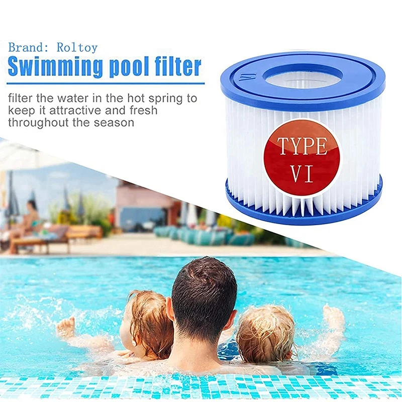 

8 Pcs Pool Filter,for Bestway Spa Filter Pump Cartridge Type VI,Hot Tub Filters for Lay-Z-Spa,for Coleman SaluSpa Filter