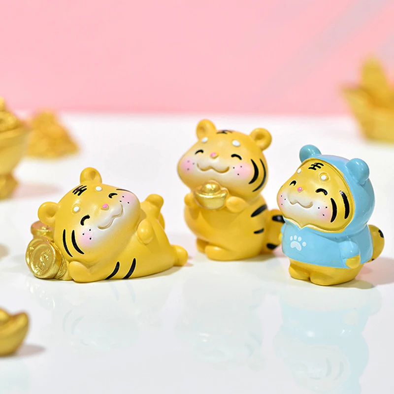 

Fortune Tiger Miniature Figurine Fairy Garden Ornament Succulent Desktop Decoration Accessories Micro Landscape Diy Home Decor