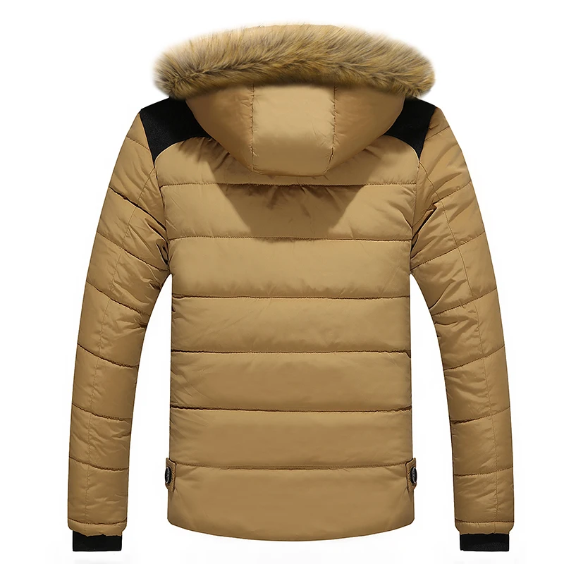 

2020 Fur Collar Hooded Men Winter Jacket Men Coat Snow Parka Down Jacket Outerwear Thick Thermal Men Warm Wool Liner Coat M-6XL