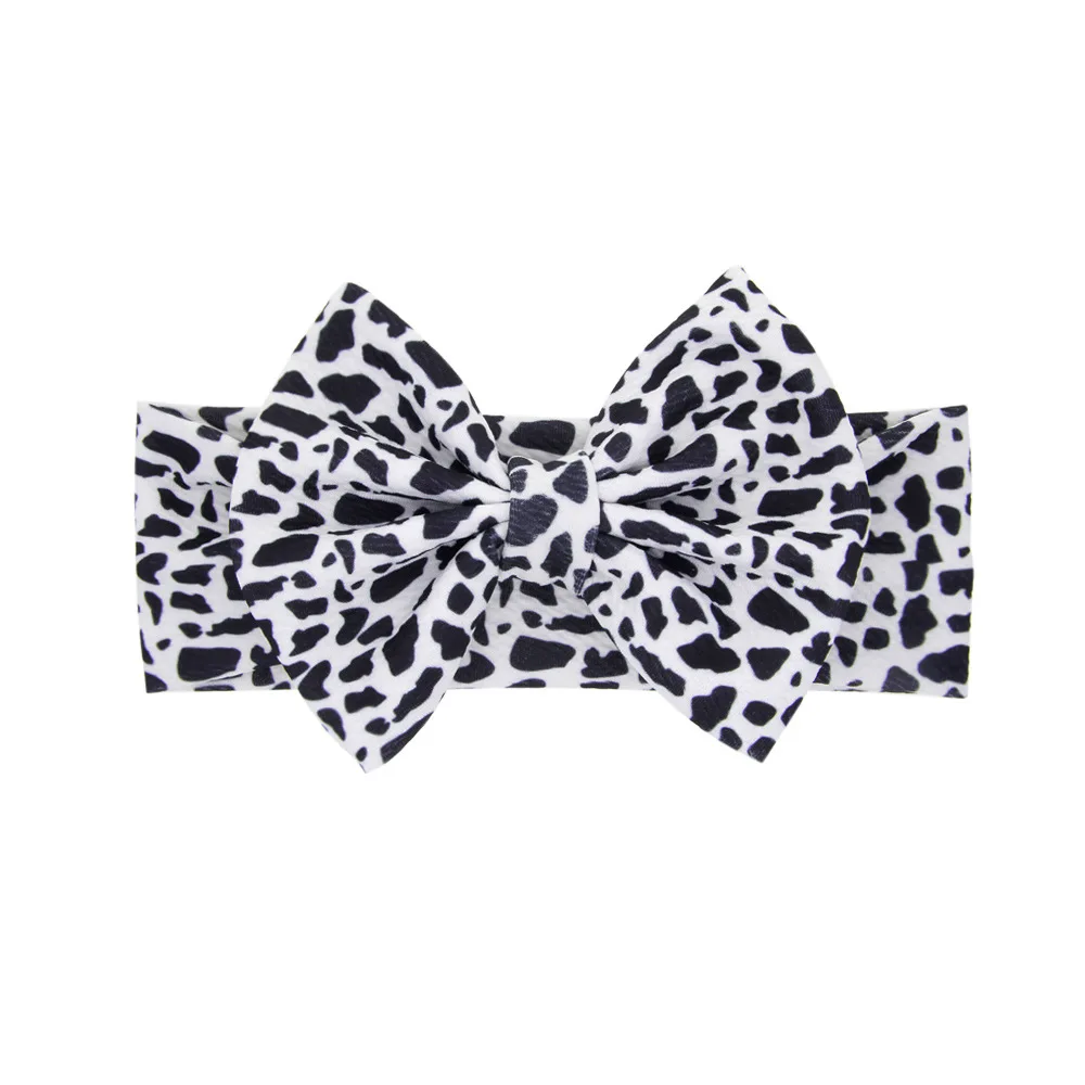 

WARMOM European American Style Children Bowknot Headbands Printed Leopard Grain Floral Fashion Baby Headwear Baby Stuff