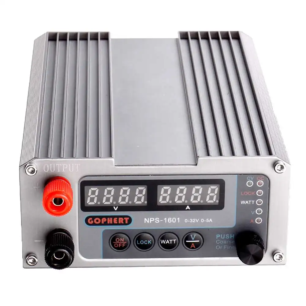 Блок питания GOPHERT NPS-1601DC 0-32 в 0-5A 110 В/220 В 160 Вт Регулируемый Импульсный цифровой