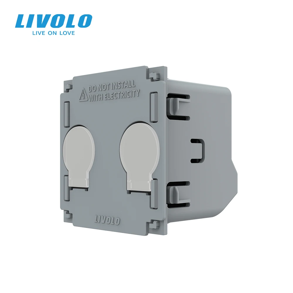 

LIVOLO EU Standard, AC 220~250V The Base Of Wall Light Touch Screen Switch, 2Gang 1Way, VL-C702