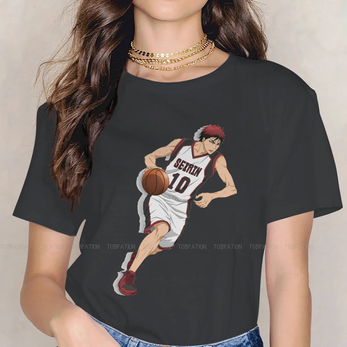 

Футболка Taiga Kagami 4XL для девочек, баскетбольная Футболка Kuroko No Basuke аниме высшего качества 4XL 5XL, идея подарка, футболка с коротким рукавом