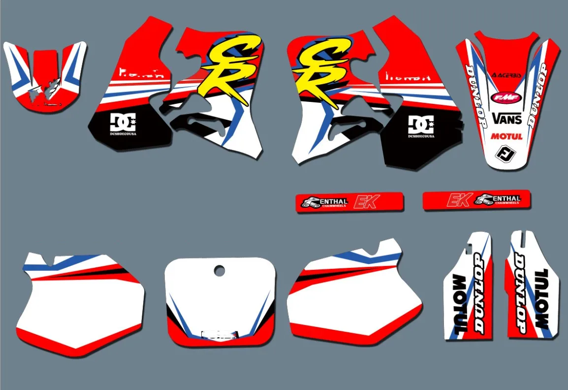 Индивидуальные наклейки для мотоцикла графический комплект Decos Honda CR125 CR250 2002 2003