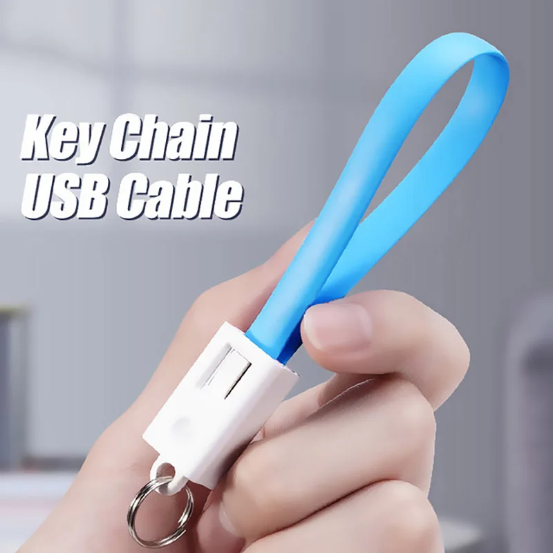 Кабель Micro USB с брелоком для ключей портативный шнур быстрой зарядки смартфонов