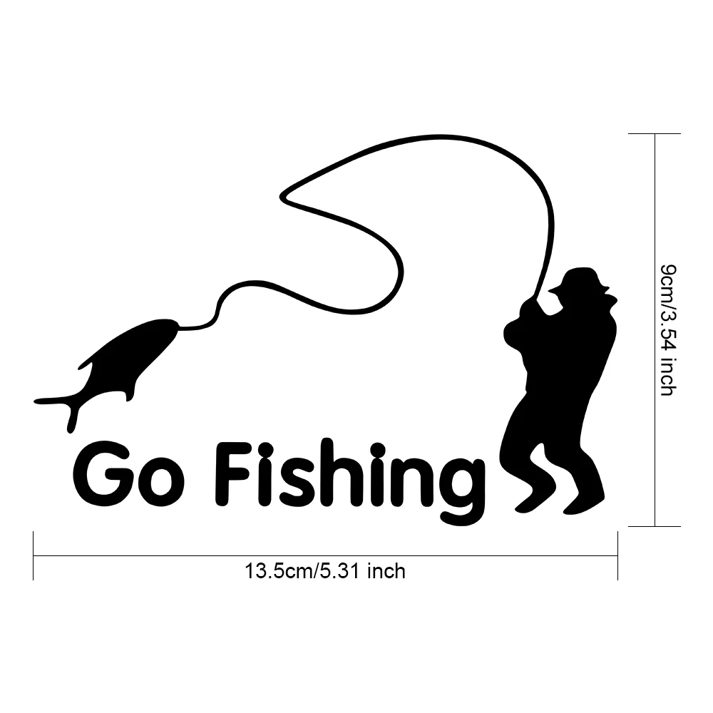 

Car Sticker Popular Go Fishing Vinyl Car Graphics Window Vehicle Sticker Decal Decor Auto Fashion Decoration Car Accessories
