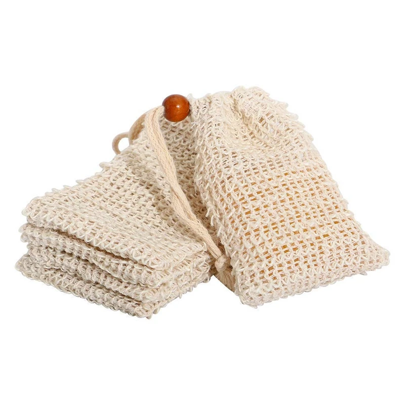 

LUDA Shower Bath Sisal Soap Bag Natural Sisal Soap Bag Exfoliating Soap Saver Pouch Holder 20Pcs