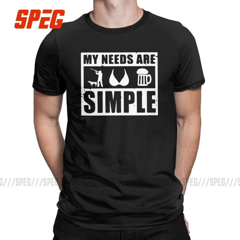 My Needs Are Simple Мужская футболка олень охота рыбалка снасти Подарок Идея одежда