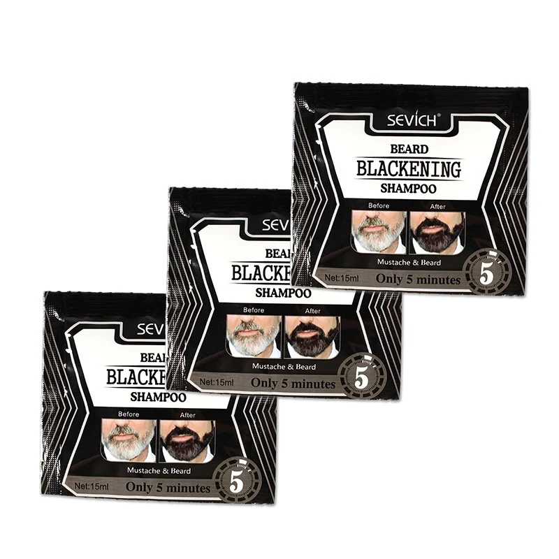 Натуральный борода черный красящий шампунь без стимуляции окрашенная средства