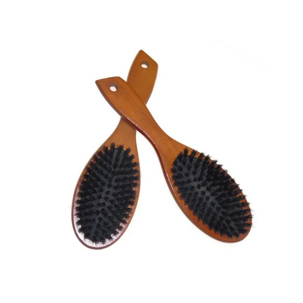 Щетка для волос с деревянной щетиной Антистатическая Массажная расческа