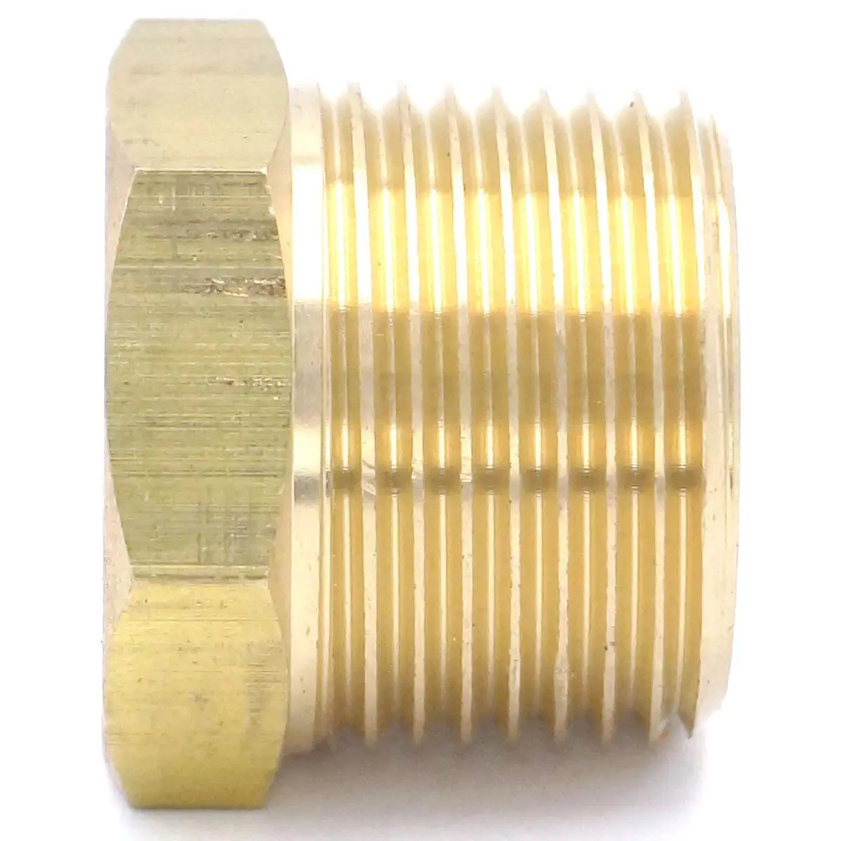 3/4&quot BSPT Male x 1/8&quot NPT Female Reducing Bushing Brass Pipe Fitting Connector Adapter Air Gas Fuel Water Pressure 229 PSI |