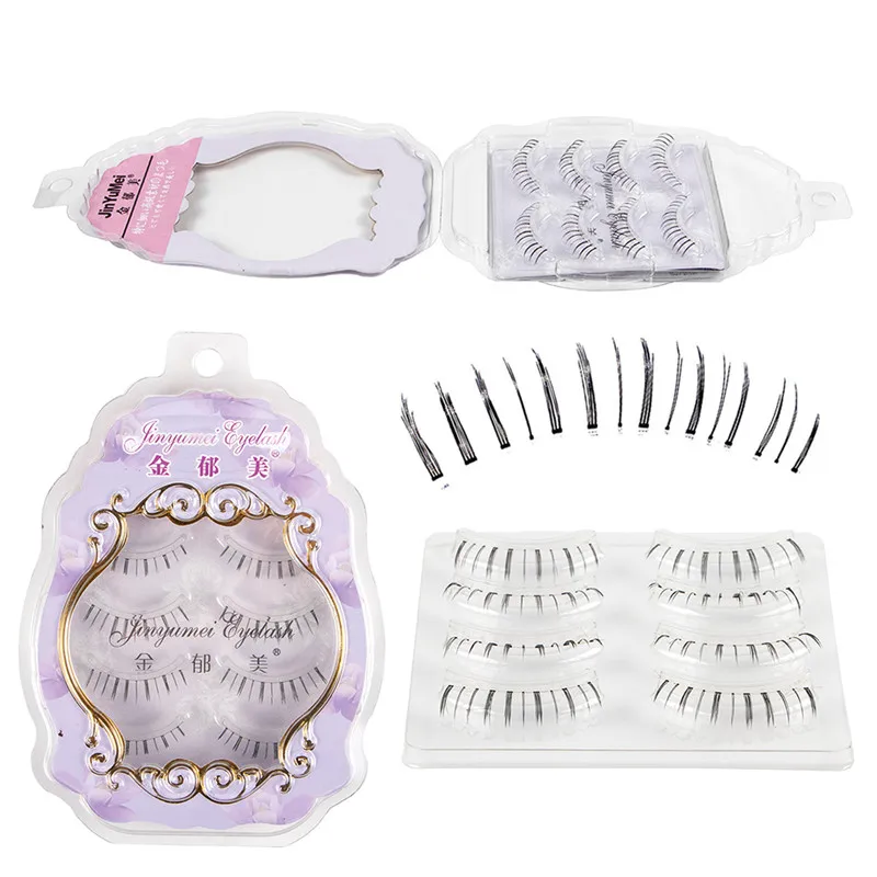 4 пары натуральных ресниц для макияжа накладные ресницы ручной работы 3D