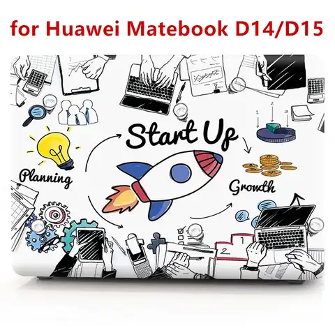 Блестящий милый чехол для Huawei Matebook D 14 15, Космический космонавт, Матовый Прозрачный чехол для Matebook D14, D15 2020