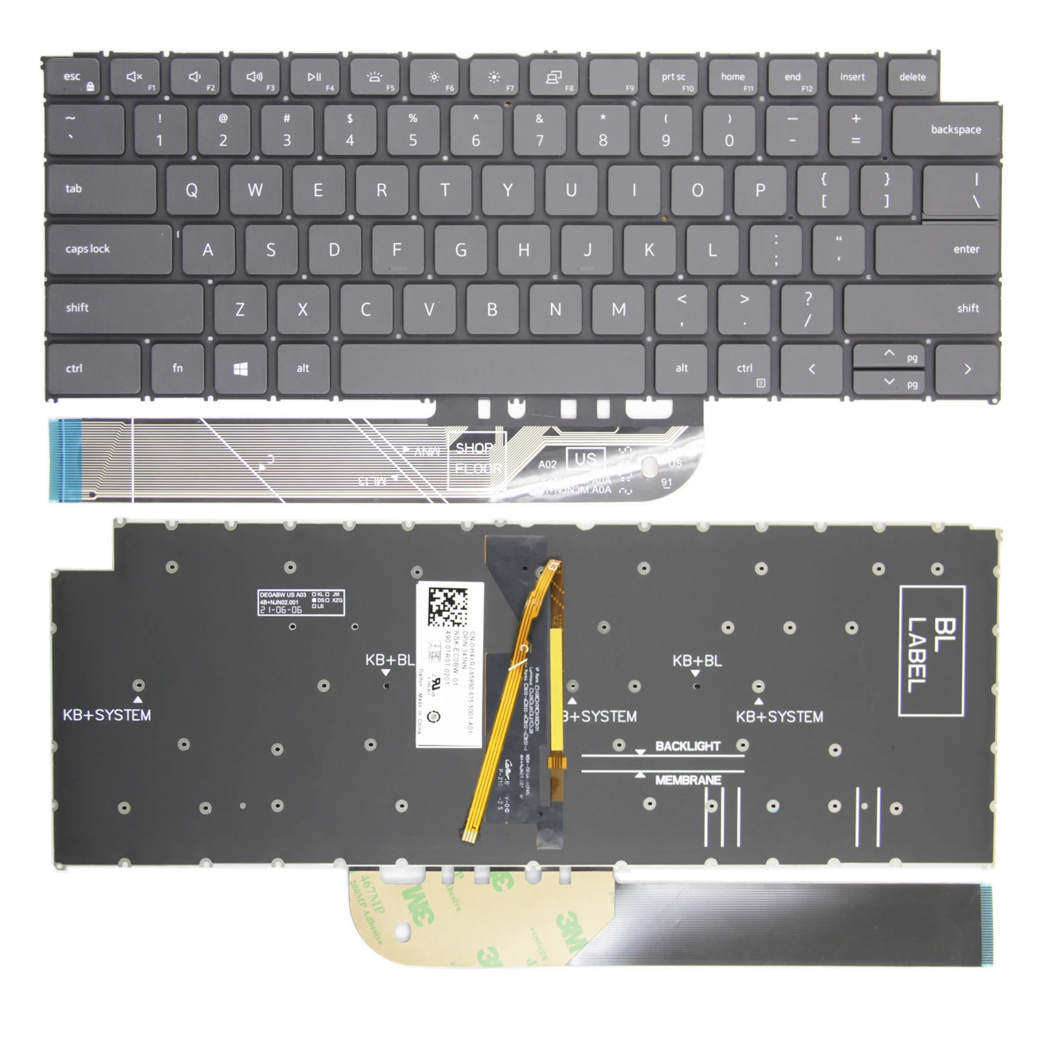 

100%New Original US For Dell Inspiron 13 5310 14 5410 5415 5418 Vostro 14Pro Latitude 3420 English Laptop Keyboard Backlight