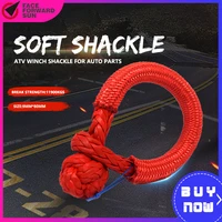 free shipping uhmwpe soft shacklesatv winch shackle for auto partssynthetic winch cablekevlar rope shackle