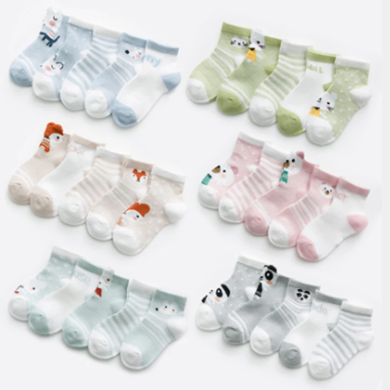 

5pairs/lot NewBorn Baby Socks Thicken Cartoon Comfort Cotton Newborn Socks Kids Boy For 0-2 Years Baby Clothes Accessories