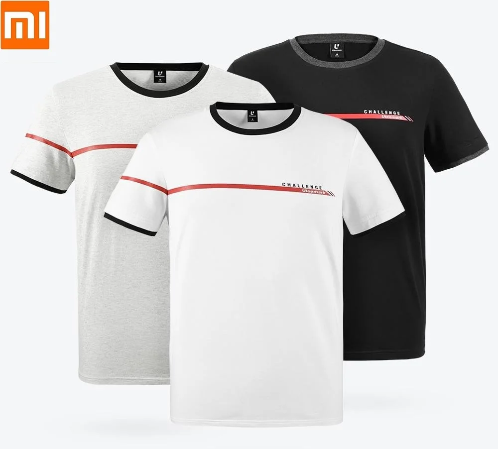 Xiaomi ULEEMARK Мужская Повседневная футболка с принтом модная мужская летняя удобная и дышащая мужская рубашка с коротким рукавом