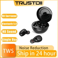 taida noise canceling tws headphones bluetooth 5 0 wireless earphones hifi 9d stereo touch headset waterproof sport earbuds