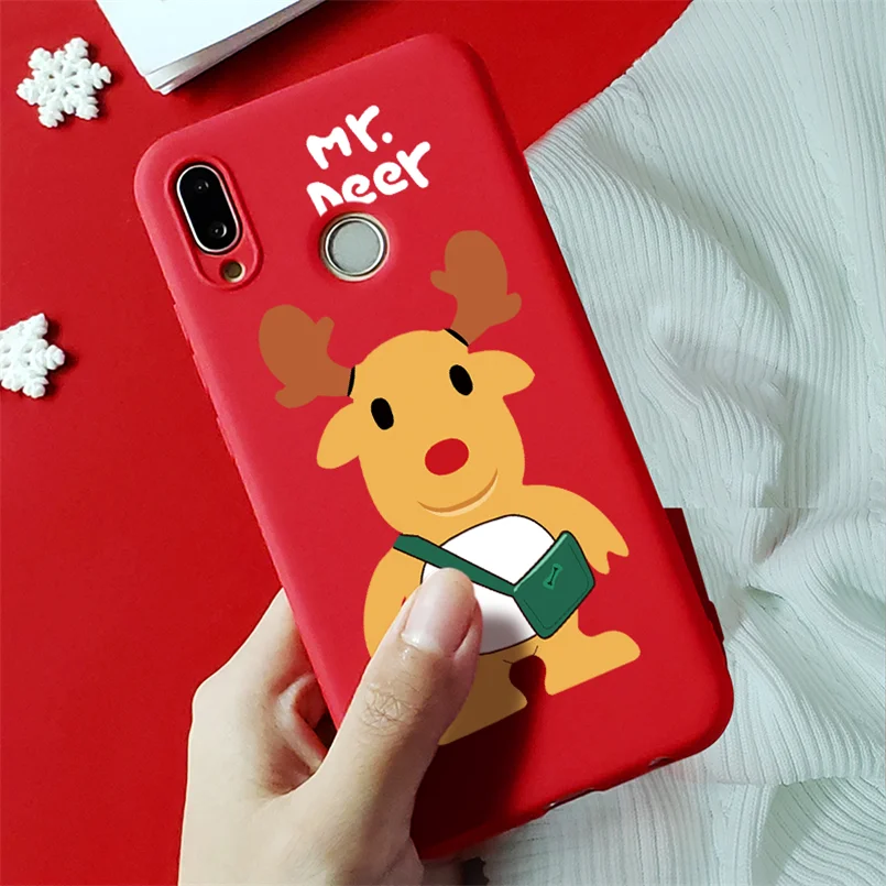 sdlulbao Рождество чехол с изображением животного для huawei Y5 Y6 Y7 Y9 Honor 8A 8X 9X 7A 7X фотоаппаратов моментальной печати 7S 9 10 20 Lite рro 10i 20i играть в игры ТПУ красный матовый чехол - Цвет: sdlulbao