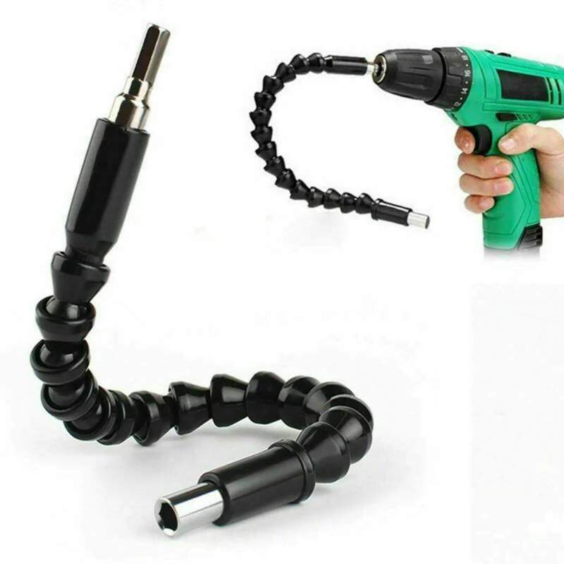 

2pcs Right Angle 1/4" Attachment Drill Bit Extension Screwdriver Flexible Bits