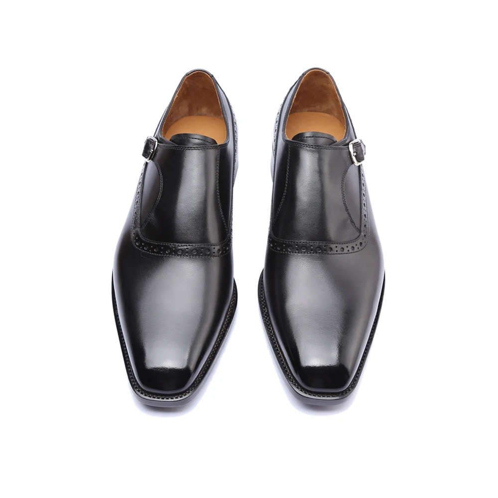 Мужские туфли-Монки из натуральной кожи Роскошная Брендовая обувь ручной работы