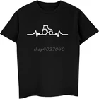 Футболка мужская хлопковая с принтом, брендовая тенниска с изображением трактор, сердечного ритма, пульса, фермерских хозяйств, уличная одежда