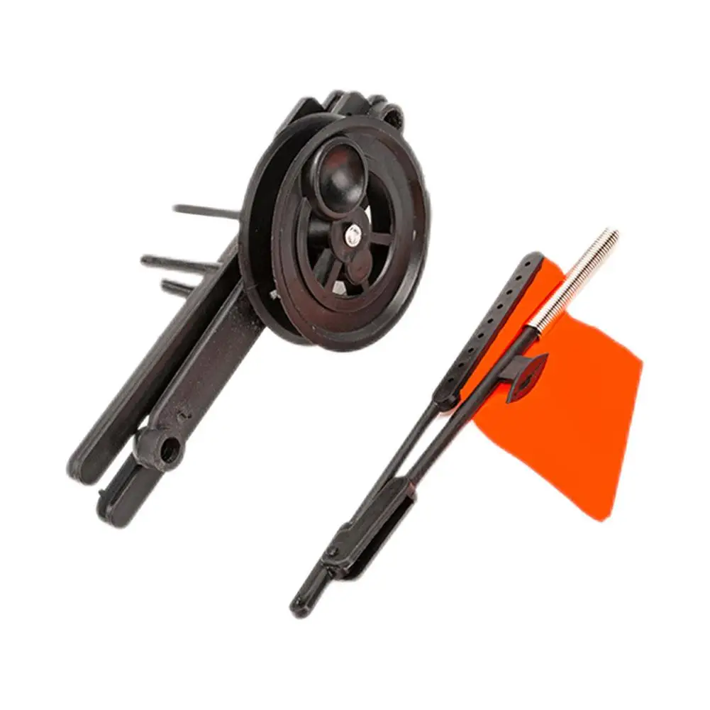 

Портативный складной наконечник для подледной рыбалки, прочный компактный металлический полюс с оранжевым флагом для подледной рыбалки, р...