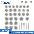 Набор алмазных пил XCAN, комплект из 36 режущих дисков диаметром 162025 мм для резки металла Dremel, инструменты для резки дерева