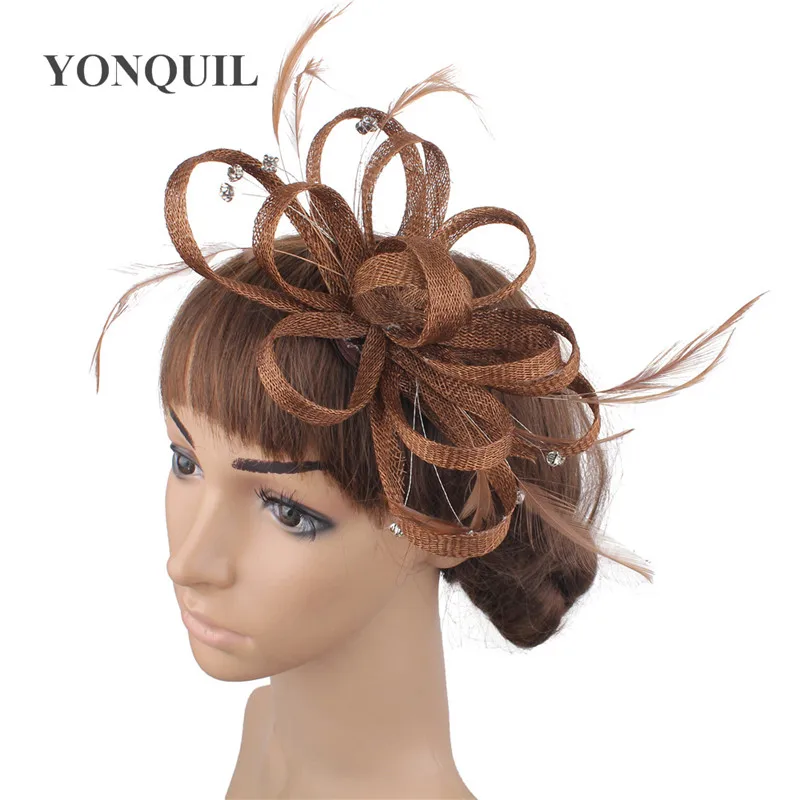 Женский головной убор с перьями элегантный свадебный для невесты модная
